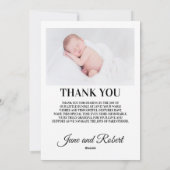 エレガントな新しいベビー発表 シーズンカード (裏面)