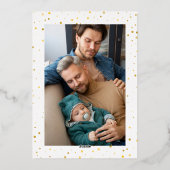 エレガントな新しい年の冒険の写真 箔シーズンカード (裏面)