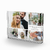 エレガントな新婚夫婦のウェディング フォトブロック (右)