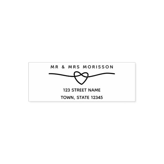 エレガントな新婚夫婦の返信住所 セルフインキングスタンプ (デザイン)