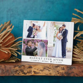 エレガントな新婚夫婦 3枚の写真を飾る ウェディングコレクション フォトプラーク (側面)