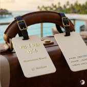 エレガントな新婚旅行先のMr&Mrsタグ ラゲッジタグ