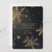 エレガントな新年のお祝い　ゴールドとブラックの風船 シーズンカード (裏面)