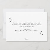 エレガントな新年の写真 モダン ヴィンテージ シーズンカード (裏面)