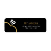 エレガントな新年の婚約発表クリスマス ラベル (正面)