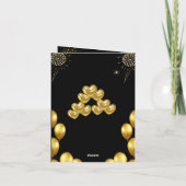 エレガントな新年パーティーの招待状 シーズンカード (裏面)