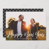 エレガントな新年|の新年の写真カード シーズンカード (正面/裏面)