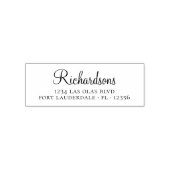 エレガントな新築祝いスクリプト 返信先住所 自己印 セルフインキングスタンプ (デザイン)