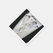 エレガントな新郎のタキシードペーパーナプキン スタンダードカクテルナプキン (角)