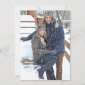 エレガントな新郎新婦の写真 ウェディング セーブザデート (裏面)