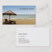エレガントな旅行代理店のビーチチェア 名刺 (正面/裏面)