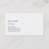 エレガントな旅行代理店のビーチチェア 名刺 (裏面)