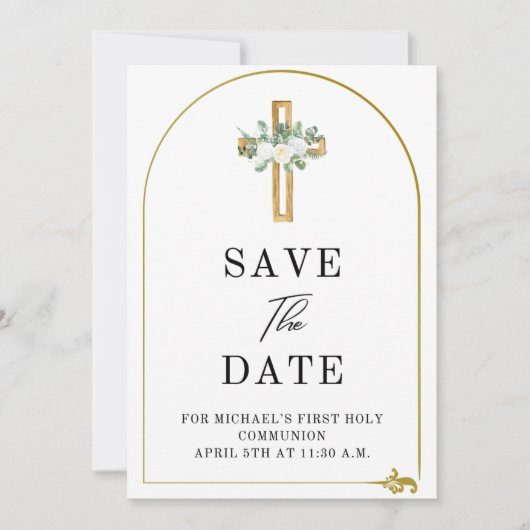 エレガントな日程予告 招待状 (正面)