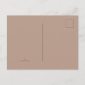 エレガントな日程変更 ウェディングカード インビテーションポストカード (裏面)