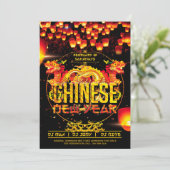 エレガントな旧正月の招待状カード 招待状 (スタンド正面)