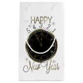 エレガントな明けましておめでとうのパーティーの時計 スモールペーパーバッグ (正面)