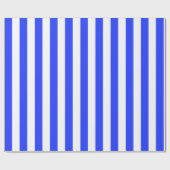 エレガントな明るいロイヤルブルーのストライプ模様 ラッピングペーパー (フラット)