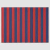 エレガントな明るい青と赤のストライプ模様 薄葉紙 (正面)