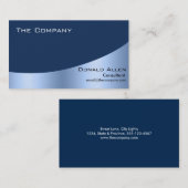 エレガントな明るく青い鋼鉄金属のプロフェッショナル 名刺 (正面/裏面)