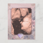 エレガントな昔ながらの「Save the Date」写真ポストカード ポストカード (正面)