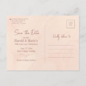 エレガントな昔ながらのSave the Date写真ポストカード ポストカード (裏面)