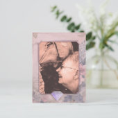 エレガントな昔ながらのSave the Date写真ポストカード ポストカード (スタンド正面)