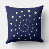 エレガントな星のスパイラル ネイビーブルー クッション (裏面)