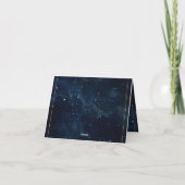 エレガントな星空の夜のウェディング　天の川ウェディング サンキューカード (裏面)