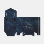 エレガントな星空の結婚式 天空のウェディング フェイバーボックス (折り畳みなし)