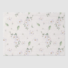 エレガントな春の水彩花卉 薄葉紙