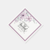 エレガントな春の花のブライズシャワー スタンダードカクテルナプキン (角)