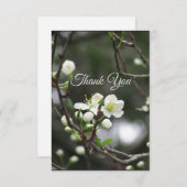 エレガントな春の花の感謝カード サンキューカード (正面/裏面)