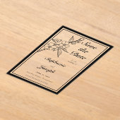 エレガントな春の花 Wedding Save the Date アクリル招待状 (レイダウン)