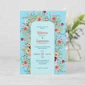 エレガントな春夏の牧場 ウェディング招待状 招待状 (スタンド正面)