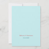 エレガントな春夏の牧場 ウェディング招待状 招待状 (裏面)