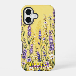 エレガントな暖かいオレンジ色のデイジーの花 iPhone 16ケース