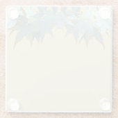 エレガントな曇らされた秋の日本のなかえでは花輪を去ります ガラスコースター (裏面)