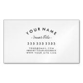 エレガントな曲げられた文字のプロフェッショナル マグネット名刺 (正面)