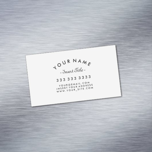 エレガントな曲げられた文字のプロフェッショナル マグネット名刺 (インサイチュ)