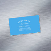 エレガントな曲げられた文字の専門の鮮やかな青 マグネット名刺 (インサイチュ)