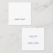 エレガントな書道のデザインの金ゴールドの平野の豪華なトレンディー スクエア名刺 (正面/裏面)