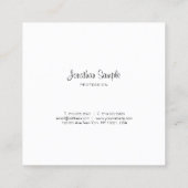 エレガントな書道のデザインの金ゴールドの平野の豪華なトレンディー スクエア名刺 (裏面)