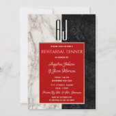 エレガントな書道のリハーサルディナー 招待状 (正面)