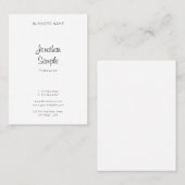 エレガントな書道の原稿の名前のミニマリストのトレンディー 名刺 (正面/裏面)