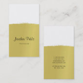 エレガントな書道の原稿の粋な金ゴールドの贅沢 名刺 (正面/裏面)