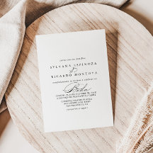 エレガントな書道スペインの結婚式招待状