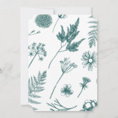 エレガントな書道 翡翠の緑色 結婚式の日取りを保存しよう 招待状 (裏面)