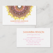 エレガントな曼荼羅のはすヨガのインストラクター 名刺 (正面/裏面)