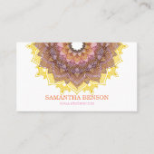 エレガントな曼荼羅のはすヨガのインストラクター 名刺 (正面)