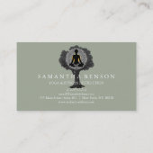 エレガントな曼荼羅のナマステのヨガのロゴの芸術 名刺 (裏面)